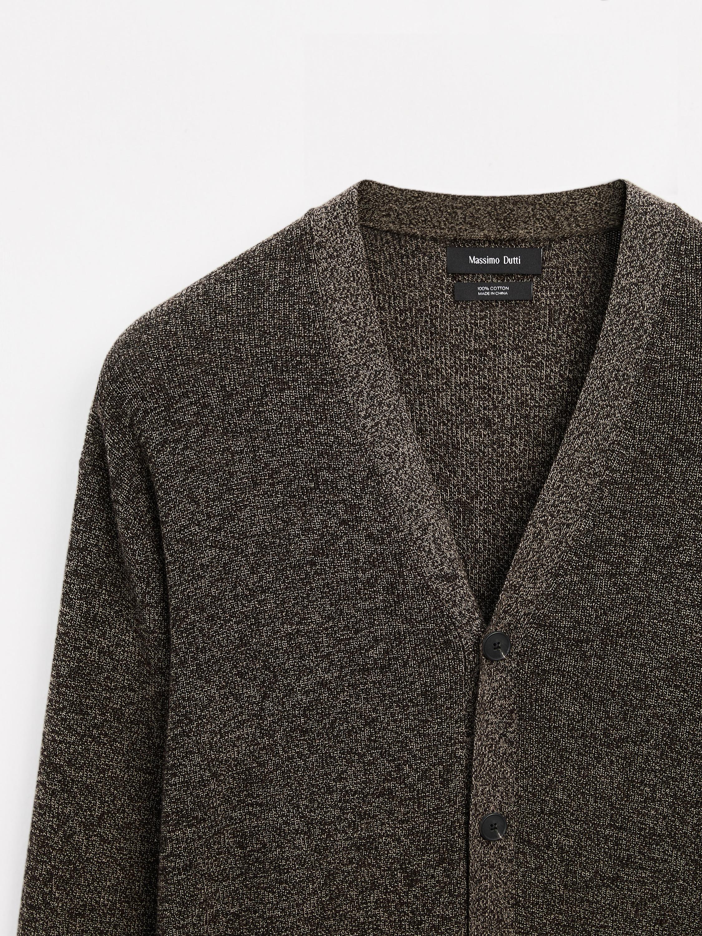 Cardigan 100 % coton mouliné